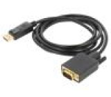 Kabel D-Sub 15pin HD vidlice,DisplayPort vidlice Dél: 1,8m