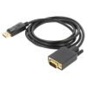 Kabel D-Sub 15pin HD vidlice,DisplayPort vidlice Dél: 1,8m