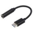 Kabel USB 3.1 Jack 3,5mm zásuvka,USB C vidlice 0,12m bílá