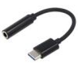 Adaptér USB 3.1 Jack 3,5mm zásuvka,USB C vidlice 0,12m bilá