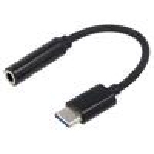 Adaptér USB 3.1 Jack 3,5mm zásuvka,USB C vidlice 0,12m bilá