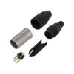 Zástrčka XLR vidlice PIN: 3 přímý na kabel pájení 16A 14AWG