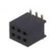 Zásuvka kolíkové zásuvka PIN:6 přímý 1,27mm SMT 2x3 1A 30mΩ