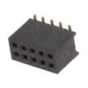 Zásuvka kolíkové zásuvka 10 PIN přímý 1,27mm SMT 2x5 1A 30mΩ