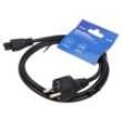 Kabel CEE 7/7 (E/F) vidlice,IEC C5 zásuvka PVC 1,2m černá