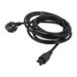 Kabel CEE 7/7 (E/F) úhlová vidlice,IEC C5 zásuvka PVC 3m