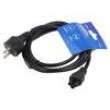 Kabel CEE 7/7 (E/F) vidlice,IEC C5 zásuvka PVC 1,8m černá