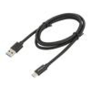 Kabel USB 3.0,USB 3.1 USB A vidlice,USB C vidlice 1m černá