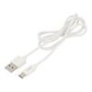 Kabel USB 2.0 USB A vidlice,USB C vidlice 1m bílá 480Mbps
