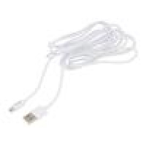 Kabel USB 2.0 USB A vidlice,USB B micro vidlice 3m bílá 2A