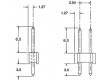 Kolíková lišta kolíkové vidlice PIN:2 přímý 2,54mm THT 1x2