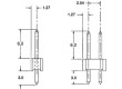 Kolíková lišta kolíkové vidlice 5 PIN přímý 2,54mm THT 1x5