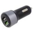 Automobilový napájecí zdroj USB A zásuvka x2 černá