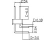 Kolíková lišta kolíkové vidlice PIN:40 úhlové 90° 2,54mm THT