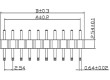 Kolíková lišta kolíkové vidlice PIN:40 úhlové 90° 2,54mm THT