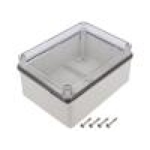 Kryt: univerzální X: 118mm Y: 158mm Z: 76mm SCABOX šedá IP56