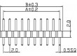 Kolíková lišta kolíkové vidlice PIN:2 přímý 2mm THT 1x2