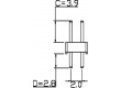 Kolíková lišta kolíkové vidlice PIN:80 přímý 2mm THT 2x40