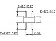 Kolíková lišta kolíkové vidlice PIN:40 přímý 1,27mm THT 2x20