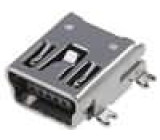 Zásuvka USB B mini SMT vodorovné V: USB 2.0 zlacený
