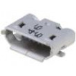 Zásuvka USB B micro na PCB SMT PIN:5 vodorovné zlacený