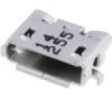 Zásuvka USB AB micro na PCB SMT PIN:5 vodorovné zlacený