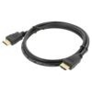 Kabel HDMI 1.4 HDMI vidlice,z obou stran Dél: 1m černá 30AWG