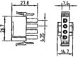 Konektor vodič-vodič zástrčka vidlice/zásuvka 4 PIN UL94V-2