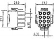 Konektor vodič-vodič zástrčka vidlice/zásuvka 12PIN UL94V-2