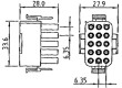 Konektor vodič-vodič zástrčka vidlice/zásuvka 15 PIN UL94V-2