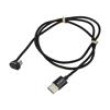 Kabel USB 2.0 USB A vidlice,USB C úhlová zástrčka 1m černá