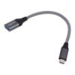 Kabel OTG,USB 3.2 USB A zásuvka,USB C vidlice 150mm šedá