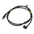 Kabel USB 2.0 USB C vidlice,USB C úhlová zástrčka 1m černá