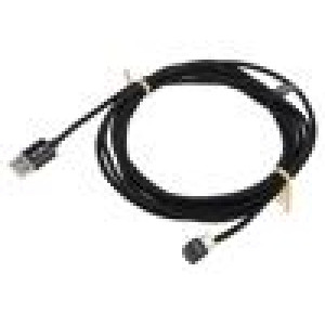 Kabel USB 2.0 USB C vidlice,USB C úhlová zástrčka 3m černá