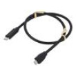 Kabel USB 2.0 USB B micro vidlice,USB C vidlice 1m černá