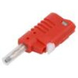 Zástrčka banánek 4mm 36A 30VAC 60VDC červená izolované