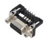 D-Sub PIN: 9 socket female angled 90° THT UNC 4-40