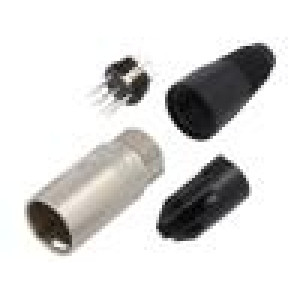 Zástrčka XLR vidlice 7 PIN  přímý na kabel pájení 3,5-8mm
