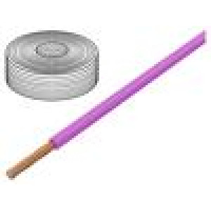 Vodič FLRY-B 1x0,75mm2 lanko Cu PVC růžová 60V Třída: 5 1,9mm