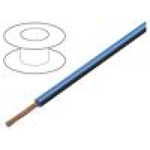 Vodič FLRY-B 1x0,75mm2 lanko Cu PVC modro-černá 60V Třída: 5