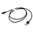 Kabel USB 2.0 USB A vidlice,USB C vidlice niklovaný 3m černá