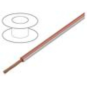 Vodič FLRY-B 1x0,75mm2 lanko Cu PVC červeno-bílá 60V 100m