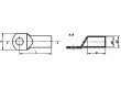 Koncovka-trubkové očko M6 10mm2 krimpovací na kabel L:21,5mm