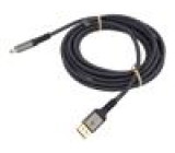 Kabel DisplayPort 1.2,HDMI 2.0 PVC Dél: 5m černo-šedá Žíla: Cu