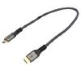 Kabel HDMI 2.0 HDMI vidlice,z obou stran PVC Dél: 0,5m