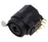 Konektor: Jack 6,3mm + XLR zásuvka zásuvka úhlové 90° THT 3A
