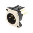 Zásuvka XLR vidlice PIN: 3 úhlové 90° THT stříbrná 6A