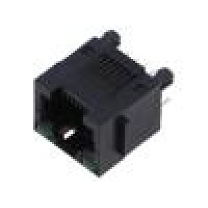 Zásuvka RJ45 PIN: 8 s diodou LED Obvod: 8p8c THT přímý
