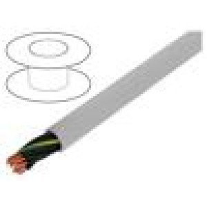 Vodič JZ-603 3G1,5mm2 nestíněný 300V,500V Cu lanko šedá