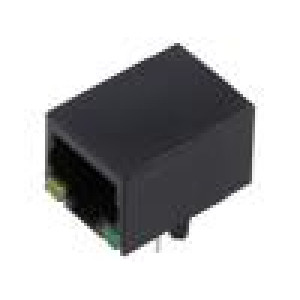 Zásuvka RJ45 PIN: 8 s diodou LED Obvod: 8p8c THT úhlové 90°